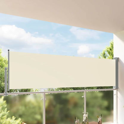 Ausziehbare Seitenmarkise 100 x 300 cm Creme