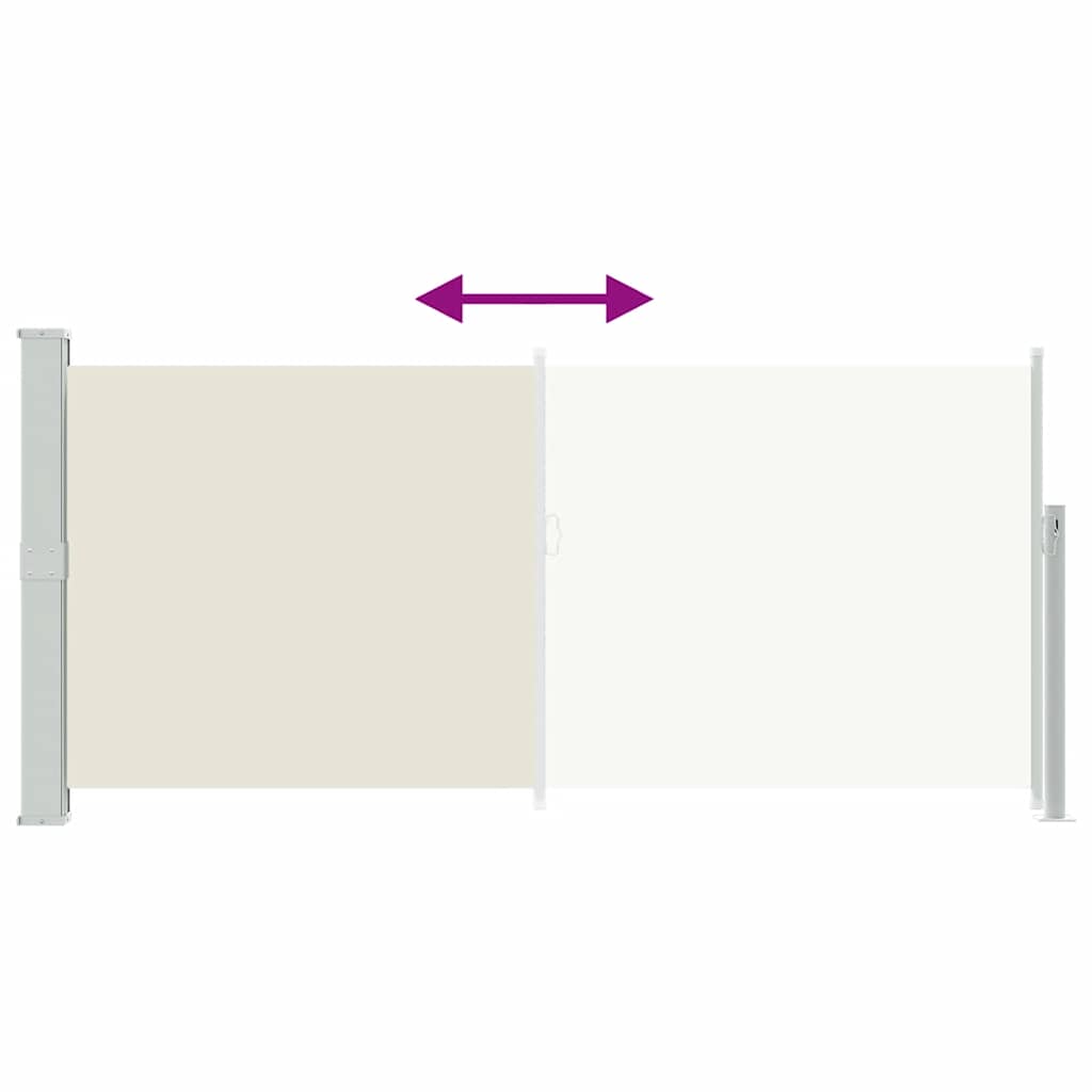 Ausziehbare Seitenmarkise 140x314 cm Creme