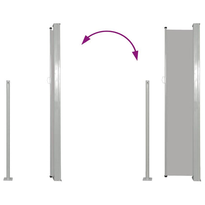 Ausziehbare Seitenmarkise 117×314 cm Grau