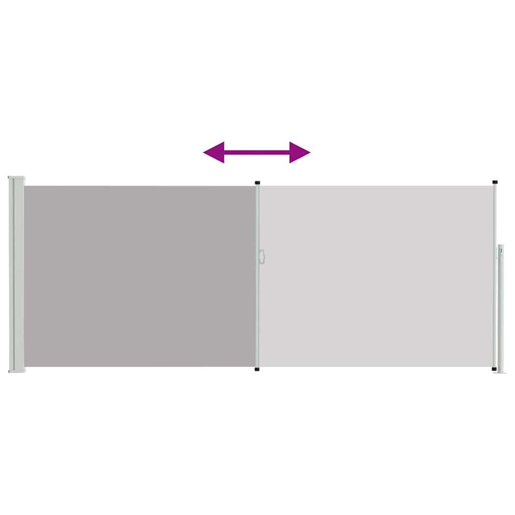 Ausziehbare Seitenmarkise 117×314 cm Grau