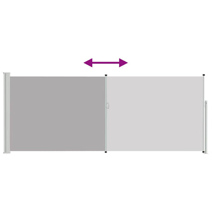 Ausziehbare Seitenmarkise 117×314 cm Grau