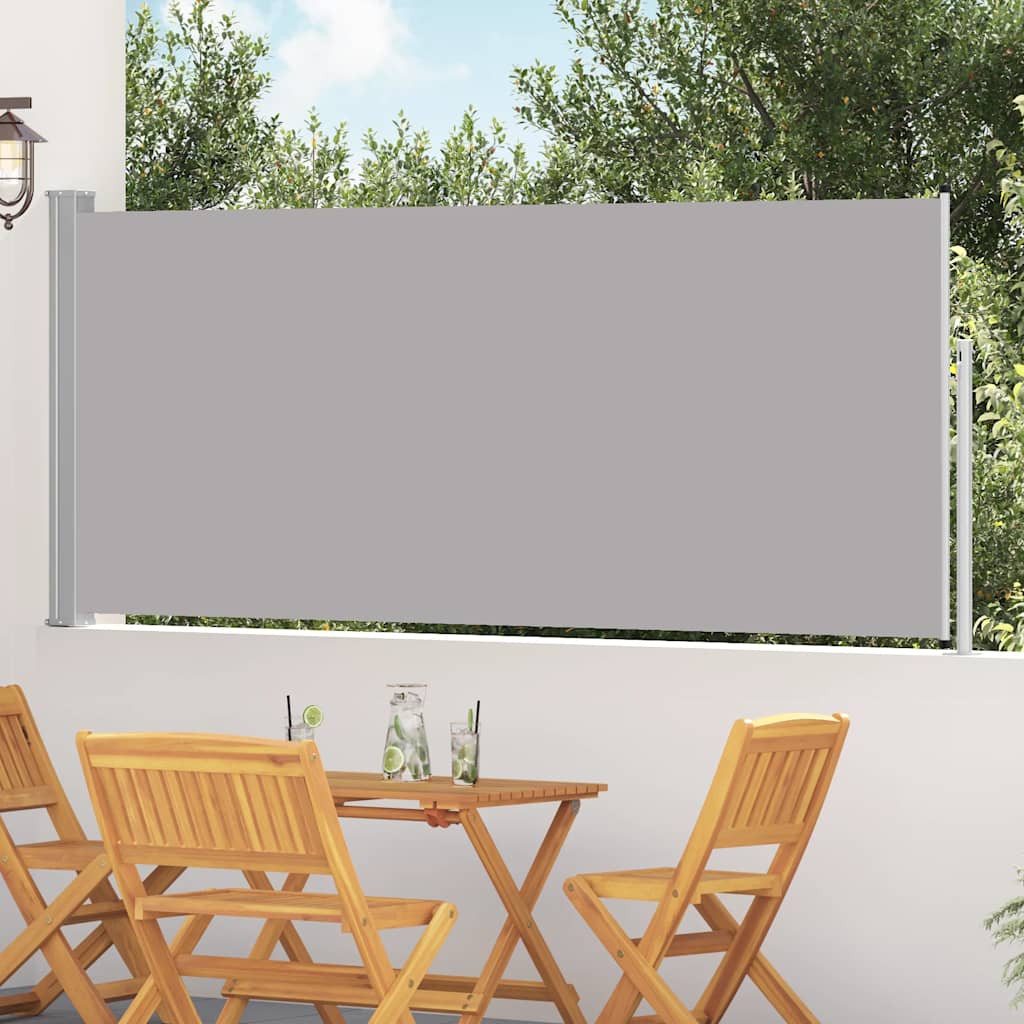 Ausziehbare Seitenmarkise 117×314 cm Grau