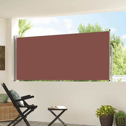Ausziehbare Seitenmarkise 117×314 cm Braun