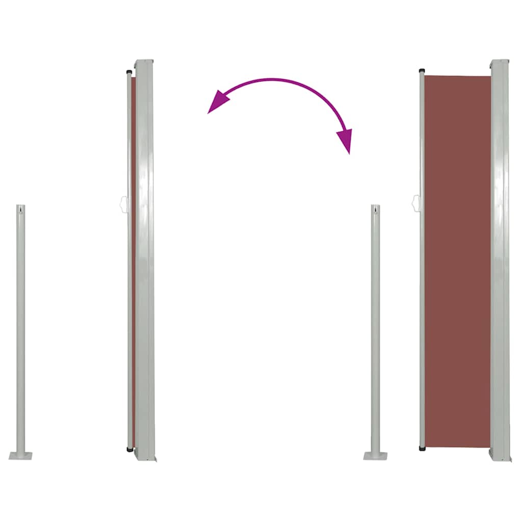 Ausziehbare Seitenmarkise 117×314 cm Braun
