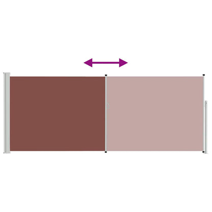 Ausziehbare Seitenmarkise 117×314 cm Braun