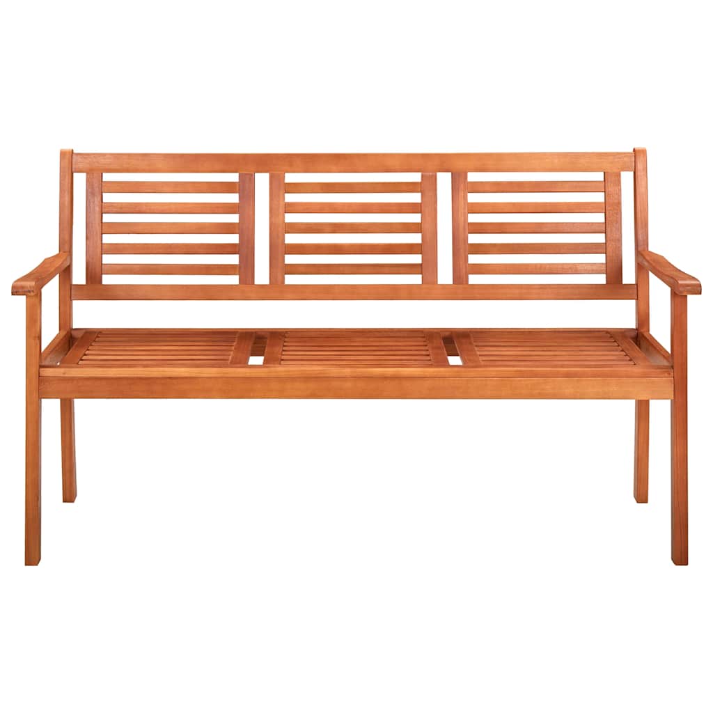Gartenbank 3-Sitzer 150 cm Massivholz Eukalyptus