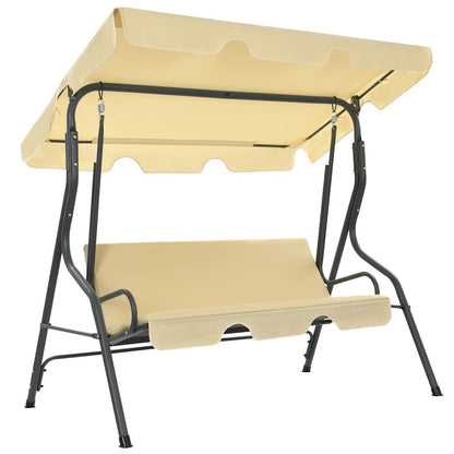 Hollywoodschaukel Cremeweiß 170×110×153 cm