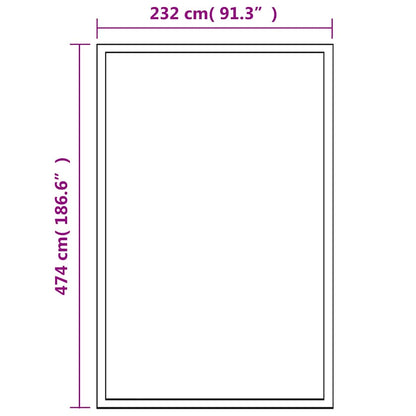 Gewächshaus Aluminium 481x250x195 cm 23,44 m³