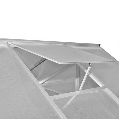 Gewächshaus Aluminium 481x250x195 cm 23,44 m³