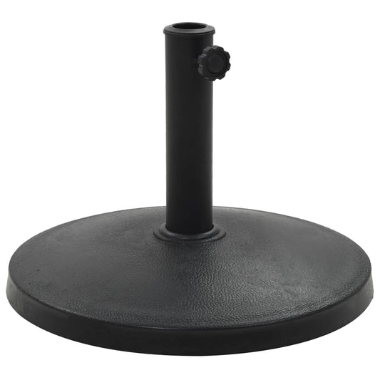 Pied de parasol rond 10 kg en polyrésine noire