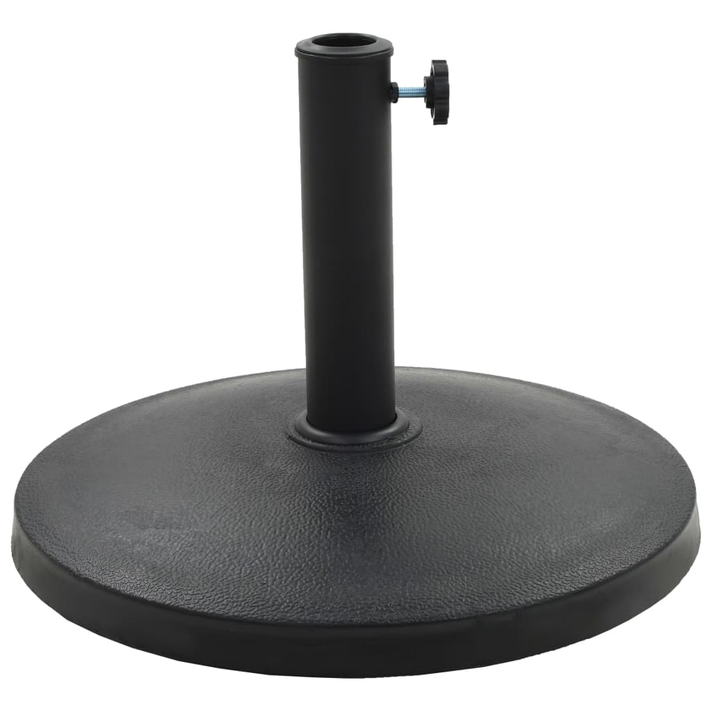 Pied de parasol rond 10 kg en polyrésine noire