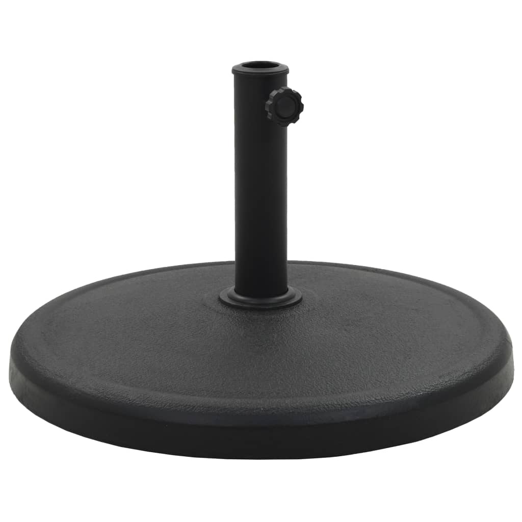 Pied de parasol rond 19 kg en polyrésine noire