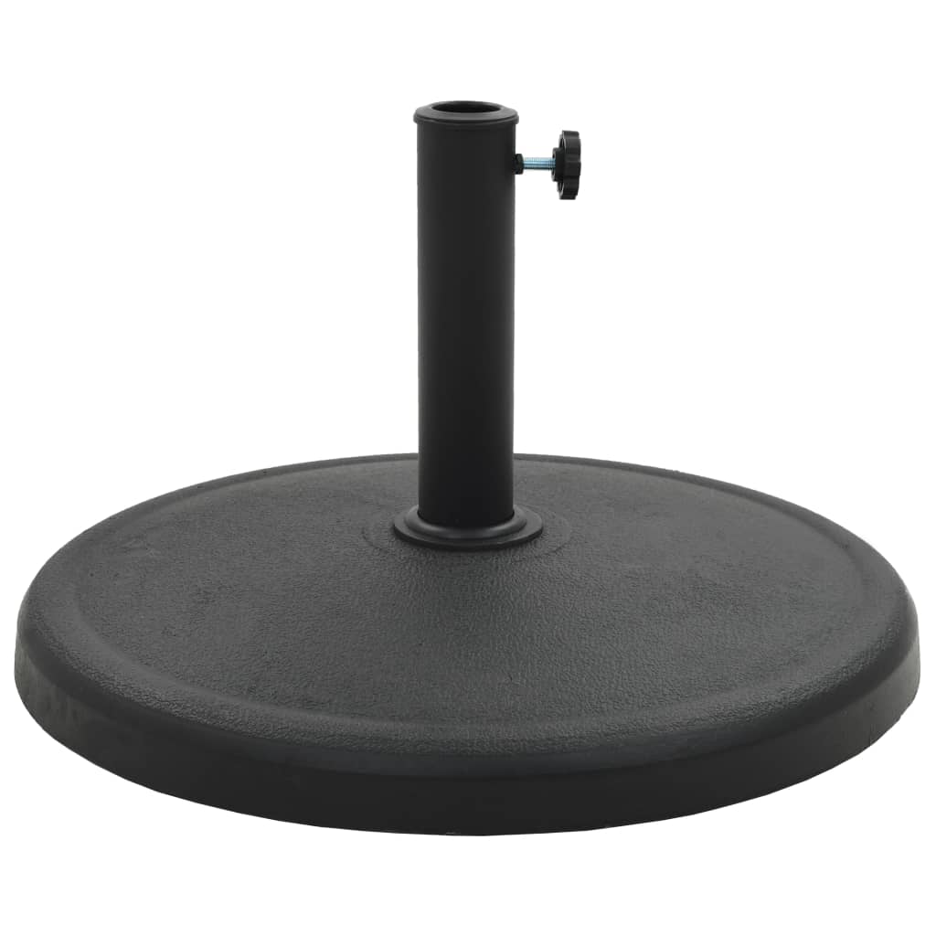 Pied de parasol rond 19 kg en polyrésine noire