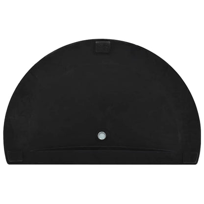 Sonnenschirmfuß Halbrund 9 kg Schwarz Polyharz