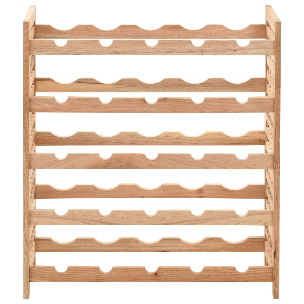 Casier à vin pour 25 bouteilles en bois de noyer massif, 63 x 25 x 73 cm