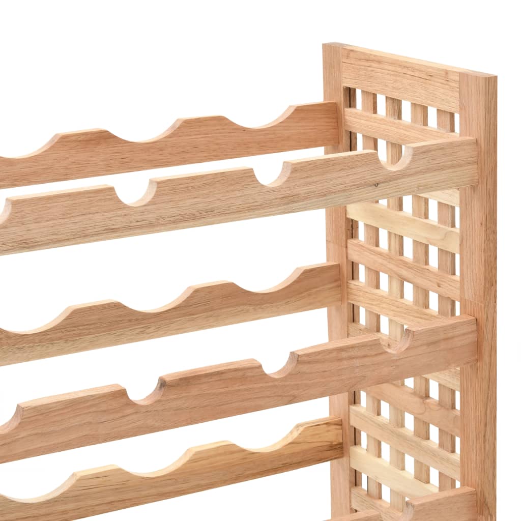 Casier à vin pour 25 bouteilles en bois de noyer massif, 63 x 25 x 73 cm