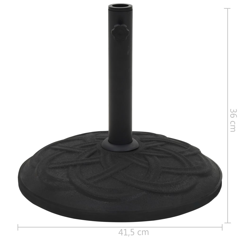 Sonnenschirmständer Schwarz Beton Rund 15 kg