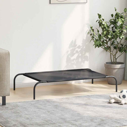 Erhöhtes Hundebett Schwarz L Textilene