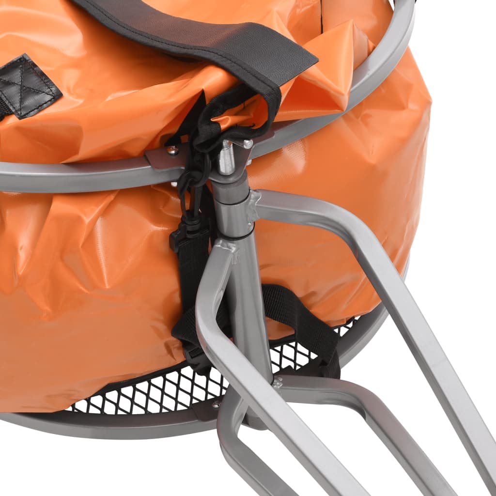 Remorque vélo bagage avec sac orange et noir