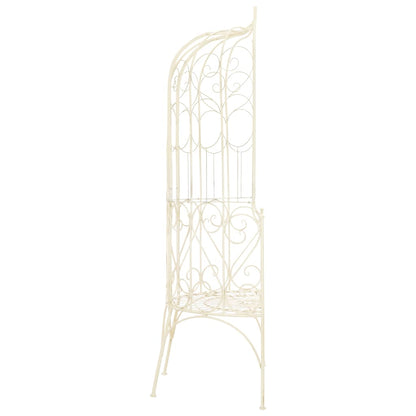 Gartenbank 95 cm Eisen Antik Weiß