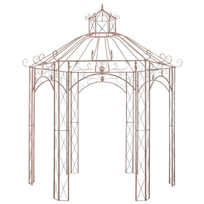 Gartenpavillon Antikbraun 3 m Eisen