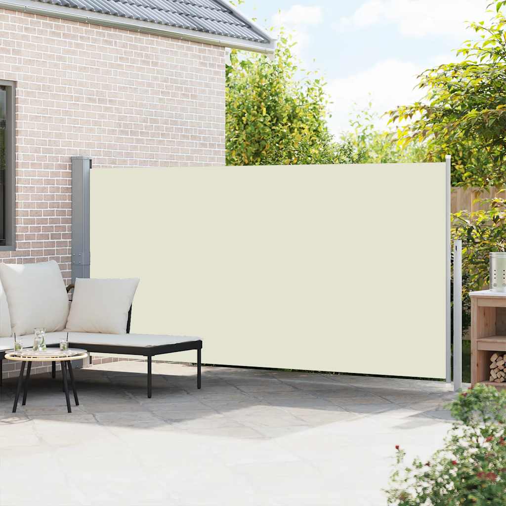 Ausziehbare Seitenmarkise 160x514 cm Creme