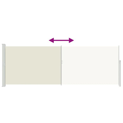 Ausziehbare Seitenmarkise 160x514 cm Creme