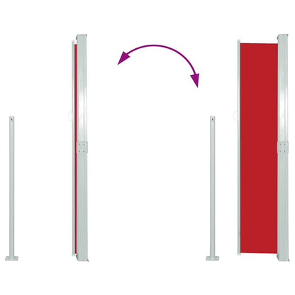 Ausziehbare Seitenmarkise 160x500 cm Rot