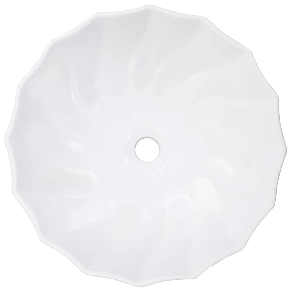 Waschbecken 46 x 17 cm Keramik Weiß