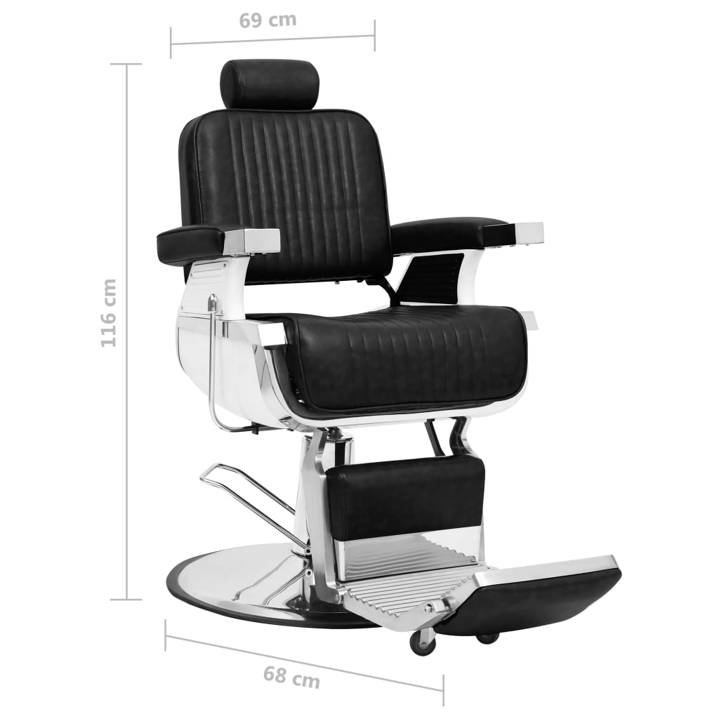 Friseurstuhl Schwarz 68x69x116 cm Kunstleder