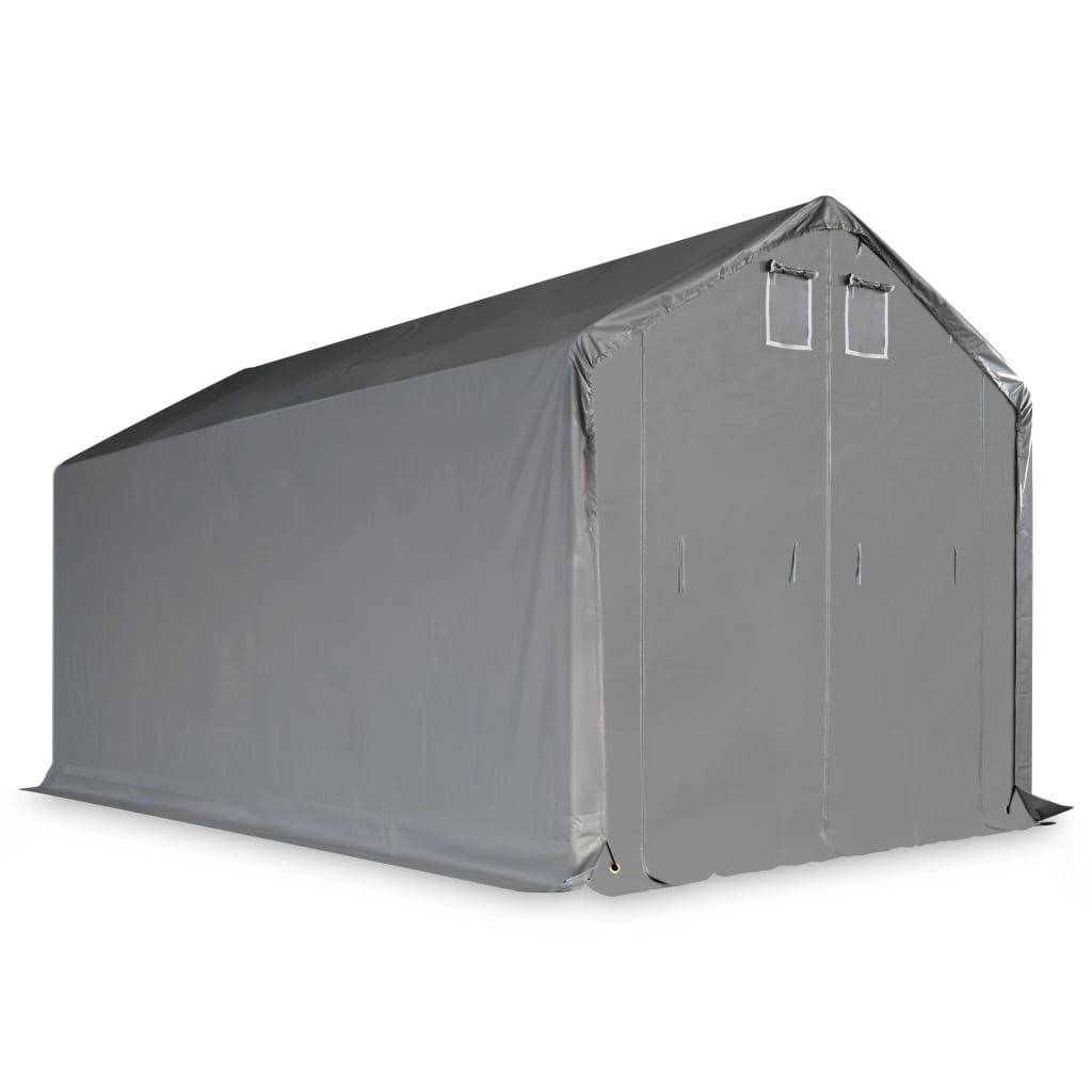 Lagerzelt Stoff PVC 3x6 m Grau