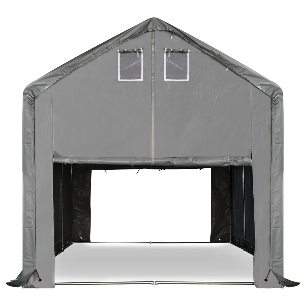 Lagerzelt Stoff PVC 3x6 m Grau