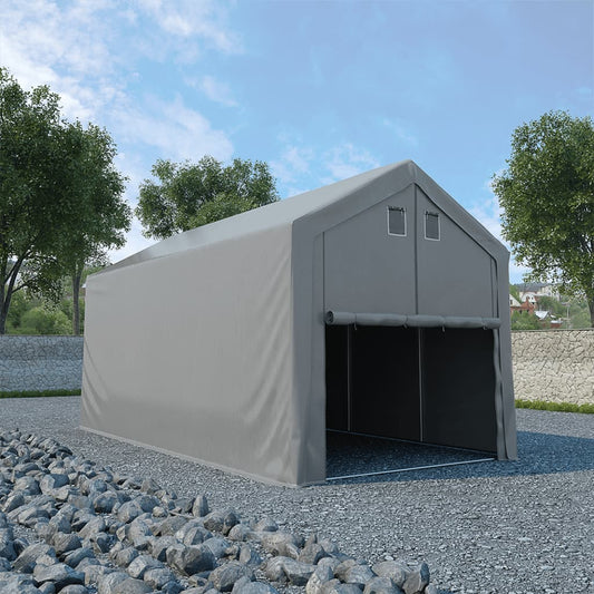 Lagerzelt Stoff PVC 3x6 m Grau