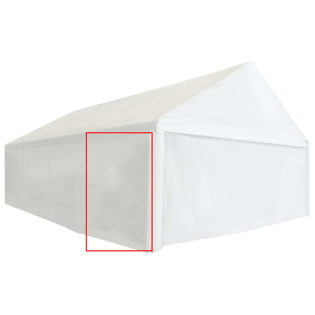 Partyzelt-Seitenwand 2 x 2 m Weiß 550 g/m² PVC