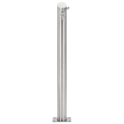 Garten-Wassersäule Edelstahl Rund 95 cm