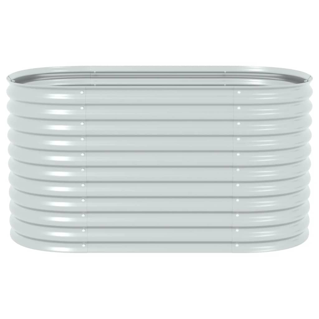 Plate-bande surélevée de jardin 160x80x81 cm acier galvanisé argent