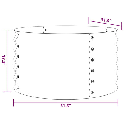 Garten-Hochbeet 80x80x44 cm Verzinkter Stahl Silbern