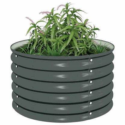 Garten-Hochbeet 80x80x44 cm Verzinkter Stahl Grau