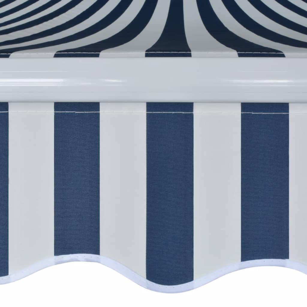 Gelenkarmmarkise 500 cm Blau/Weiß