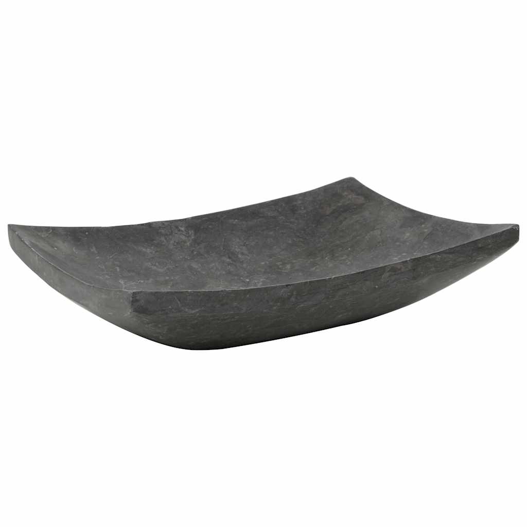 Waschbecken 50x35x12 cm Marmor Schwarz
