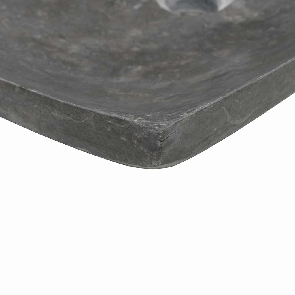 Waschbecken 50x35x12 cm Marmor Schwarz