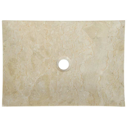 Waschbecken 50x35x12 cm Marmor Cremefarben