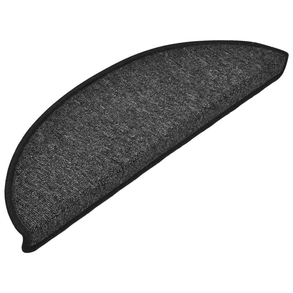 Stufenmatten 15 Stk. 56x17x3 cm Anthrazit Halbrund