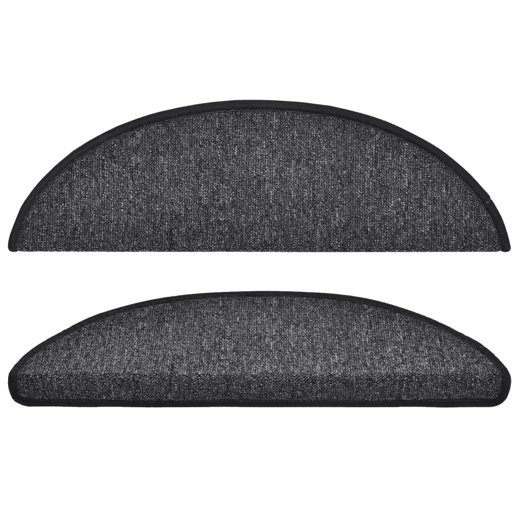 Stufenmatten 15 Stk. 56x17x3 cm Anthrazit Halbrund