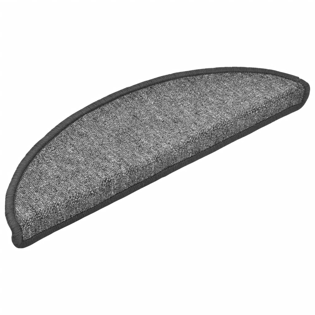 Stufenmatten 15 Stk. 56x17x3 cm Dunkelgrau Halbrund