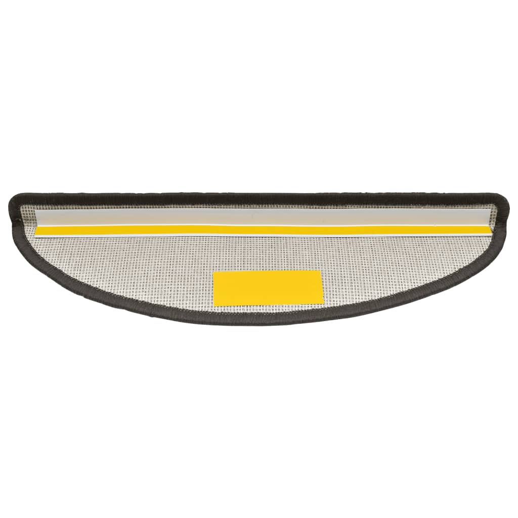 Stufenmatten 15 Stk. 56x17x3 cm Dunkelgrau Halbrund