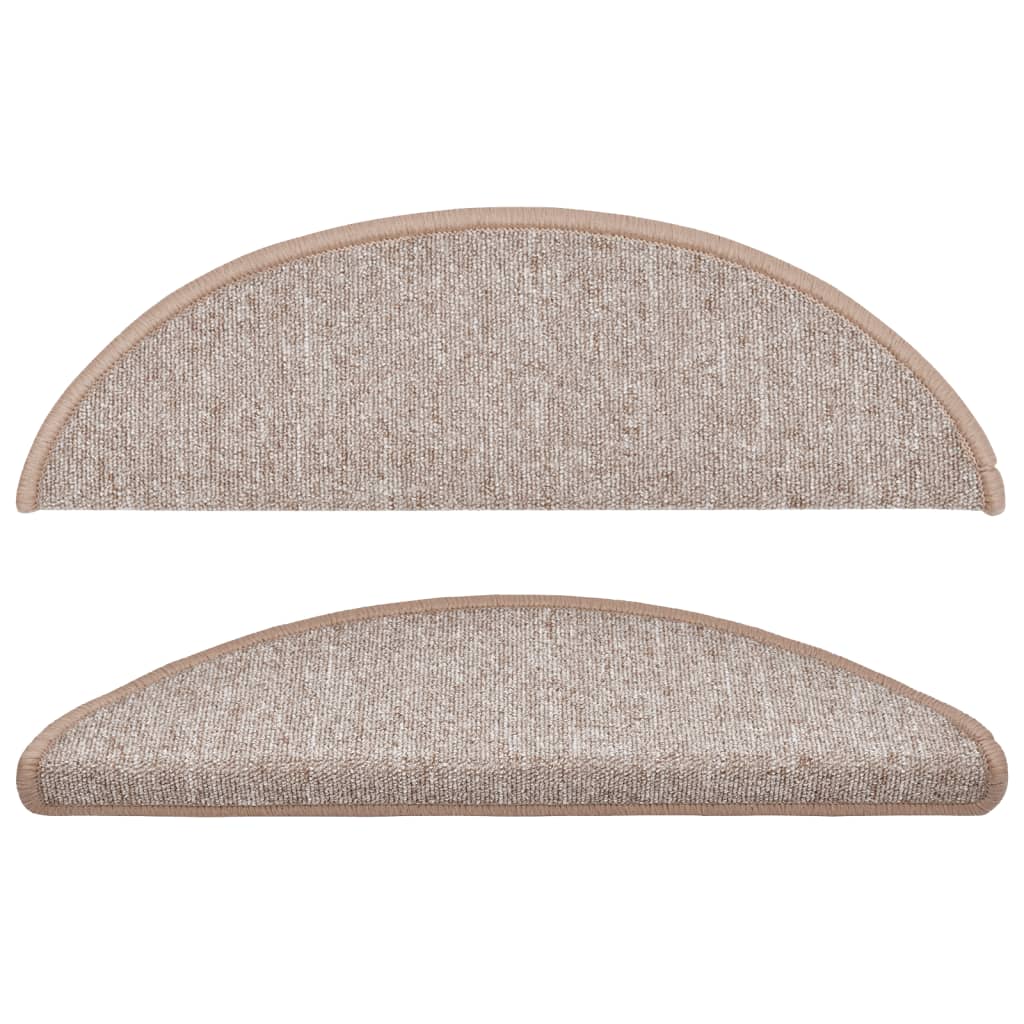 Stufenmatten 15 Stk. 56x17x3 cm Hellbraun Halbrund