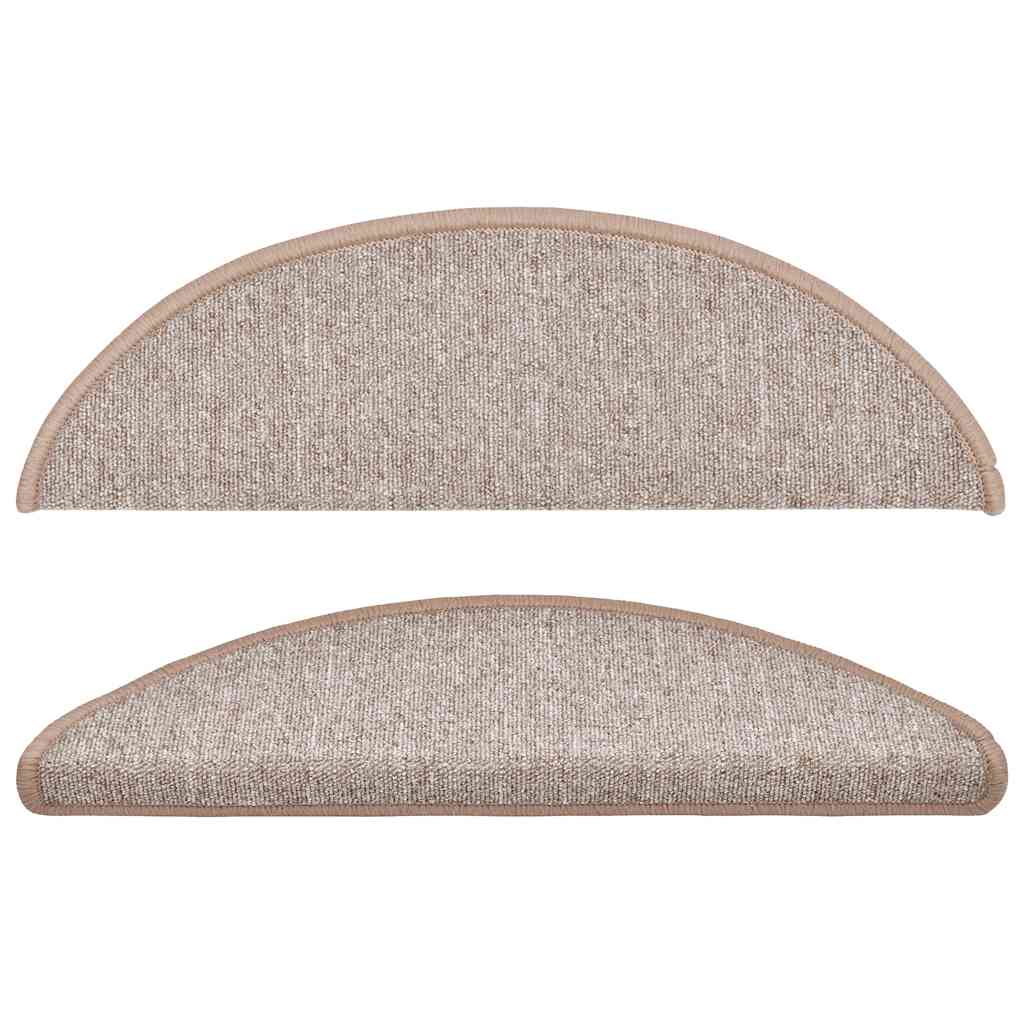 Stufenmatten 15 Stk. 56x17x3 cm Hellbraun Halbrund