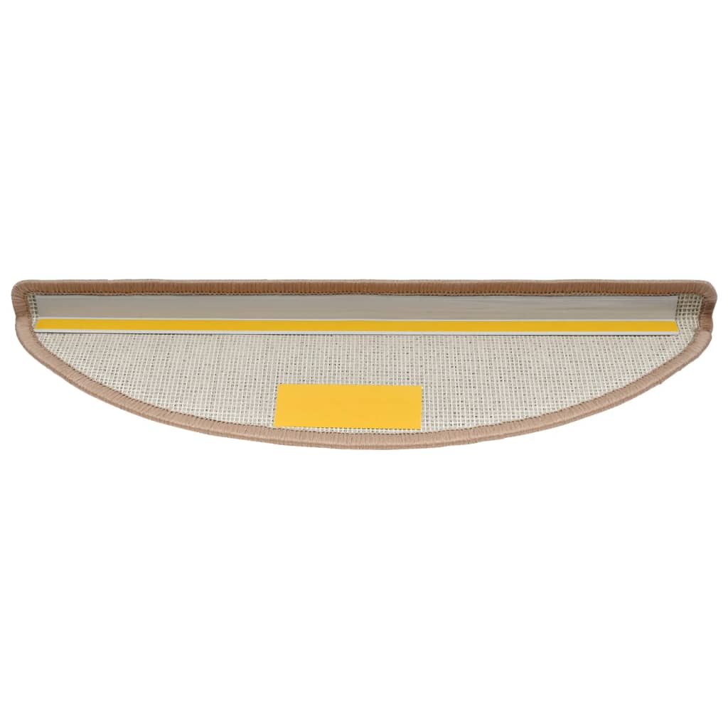Stufenmatten 15 Stk. 56x17x3 cm Hellbraun Halbrund