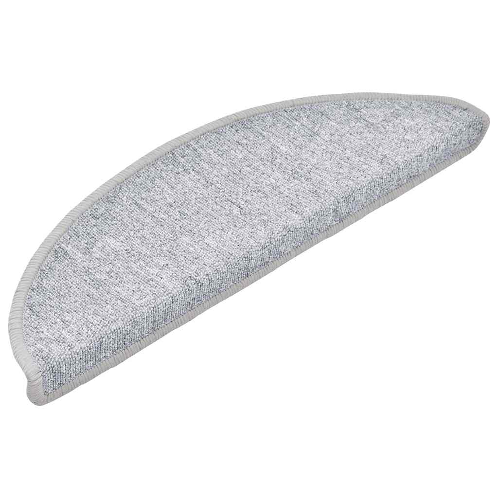 Stufenmatten 15 Stk. 56x17x3 cm Hellgrau Halbrund